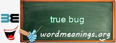 WordMeaning blackboard for true bug
